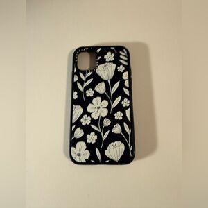 Casetify Black and White Floral Phone Case